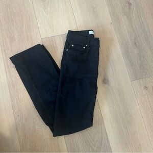 Zara Women's Black Premium Denim Collection Straight Leg Black Size 2